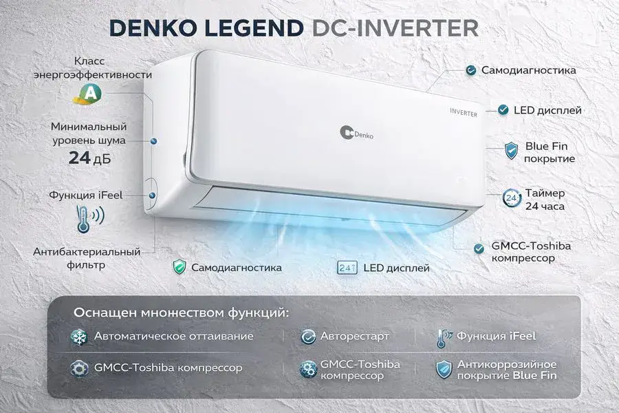 Кондиционер Denko Legend DC Inverter